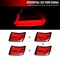 Spec-D Tuning SEDAN LED LIGHT BAR CHROME HOUSING AND RED LENS, 2PK LT-WRX084RLED-SQ-TM - alternate 7